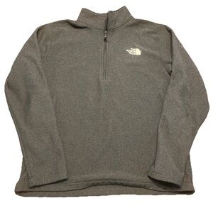 The North Face Men Textured Cap Rock Fleece 1/4 Zip Pullover Grey Large